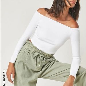 Shein Off Shoulder Crop Top